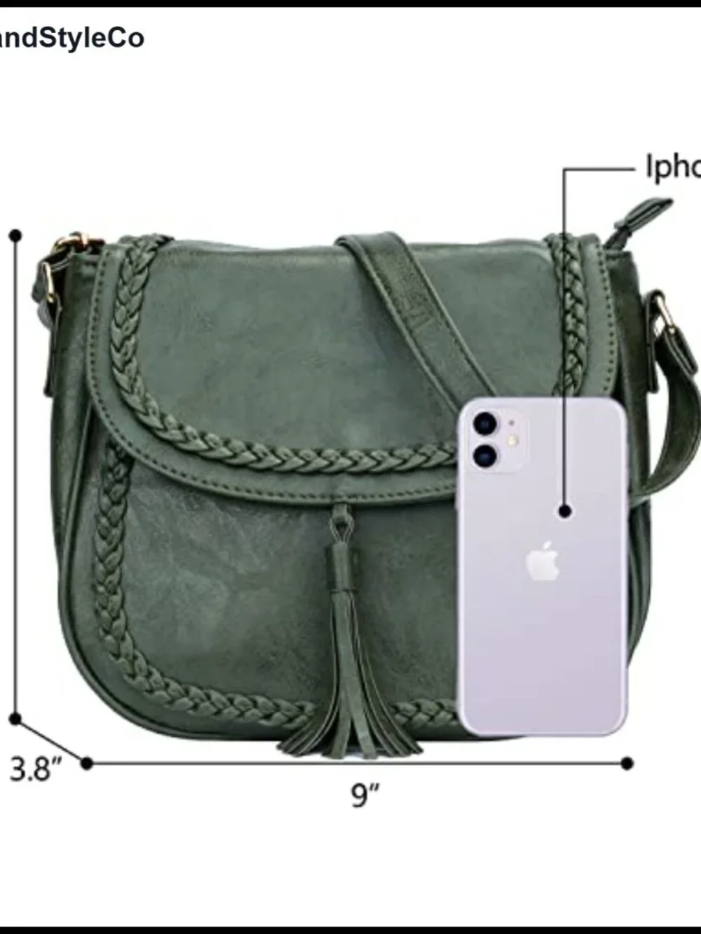 Casual Crossbody Bag for Women, Faux Leather Flap Saddle Purse with Tassel